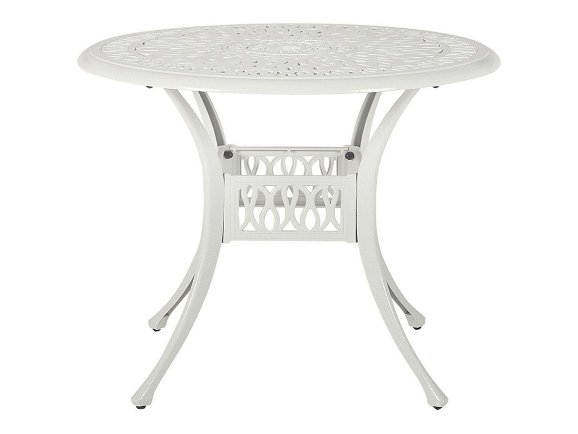 Mesa de comedor para 4 personas BELIANI Ancona de Aluminio Blanco 90x90x72