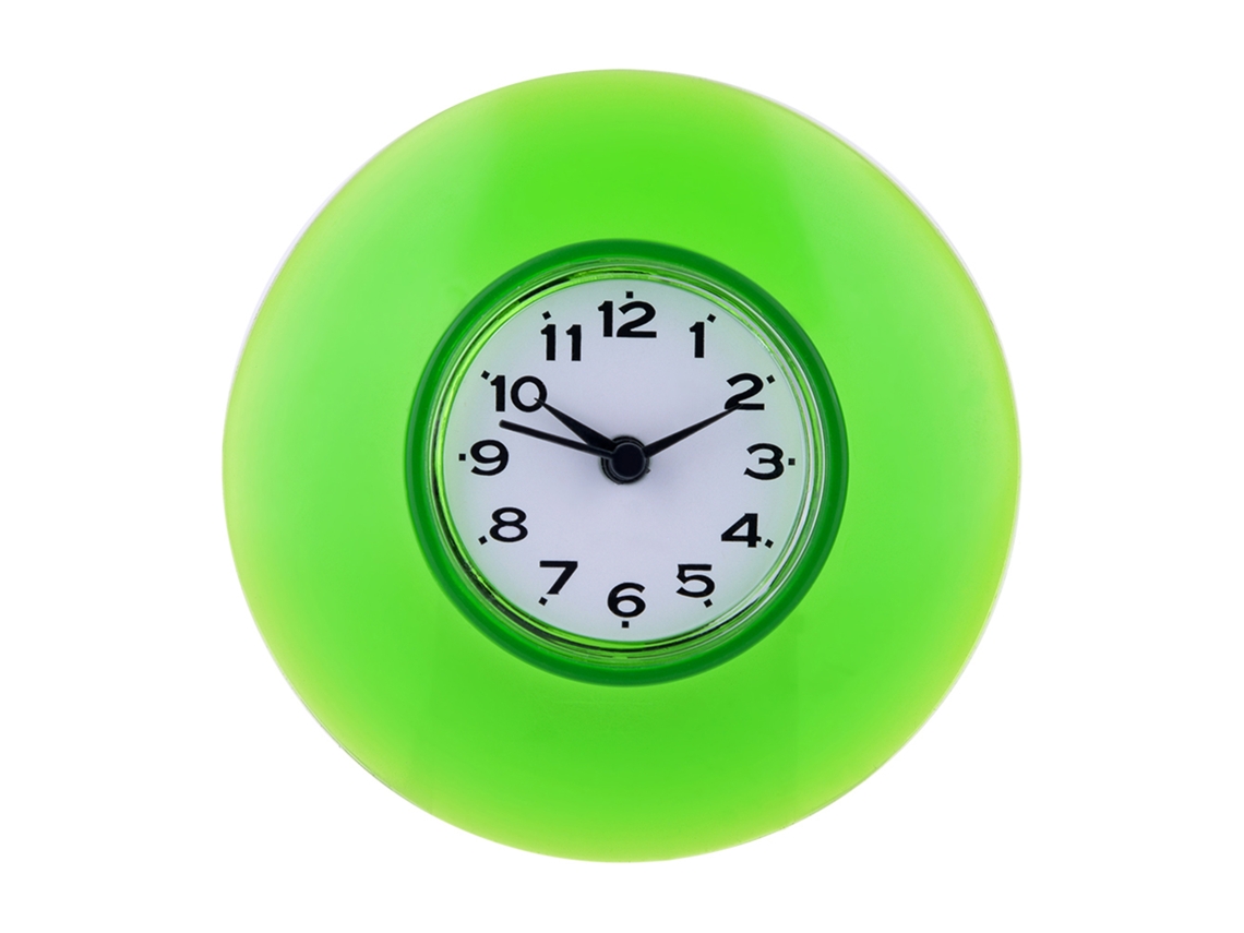 Reloj De Pared De Cuarzo Impermeable Con Ventosa, Decorativo, Para Baño/cocina, Verde.