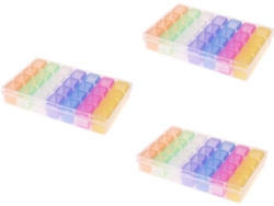 Nuobesty Juego De 3 Cajas Para Guardar Joyas, 28 Compartimentos, Mini Cajas De Plástico