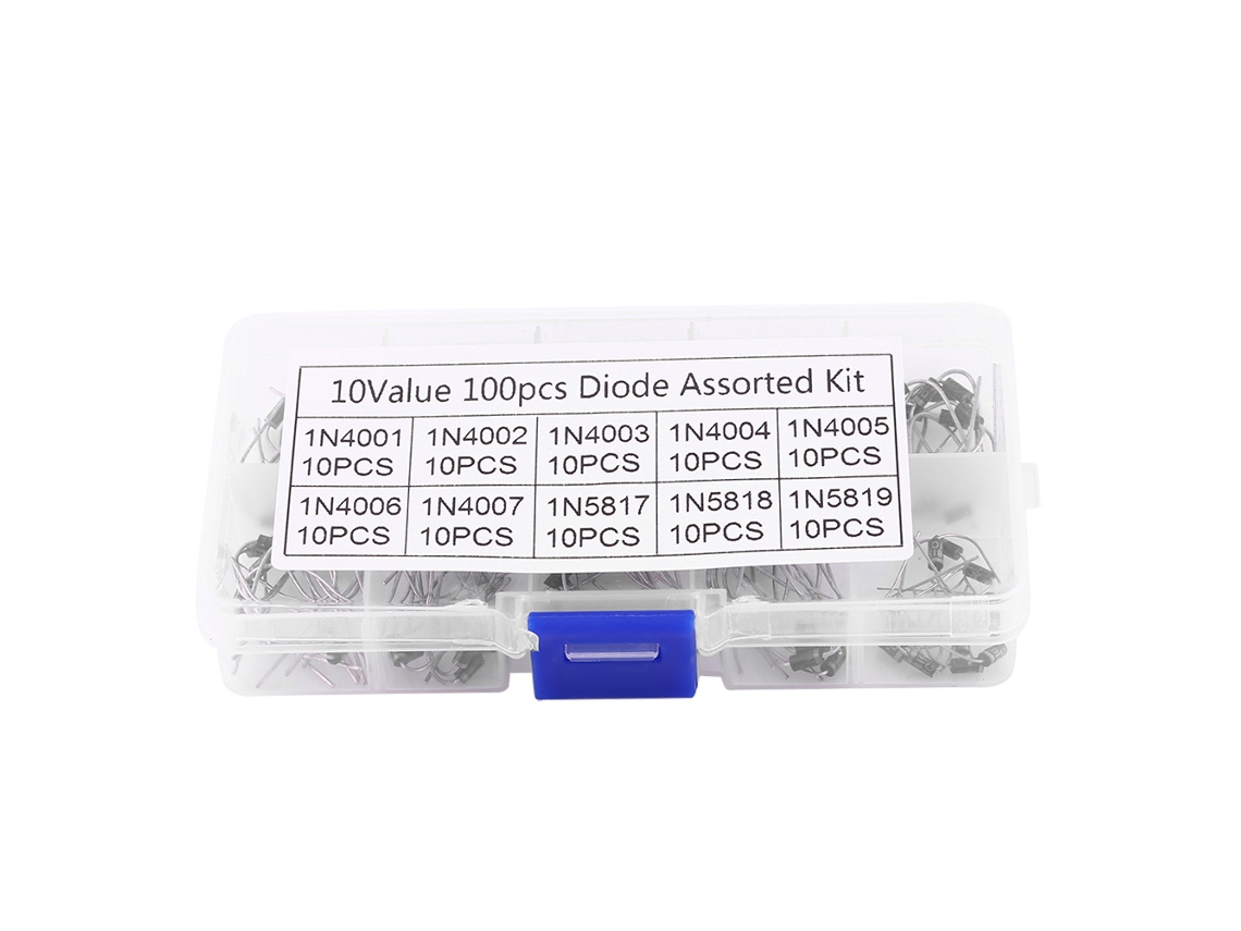 Kit De Diodos Retificadores 10 Valores 100pcs 1n4001-1n4007 1n5817-1n5819 Com Caixa