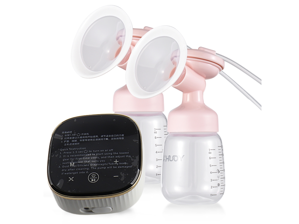 Extractor De Leche Eléctrico Doble Con 3 Modos, 10 Niveles De Succión, Pantalla Led Y Batería Integrada.