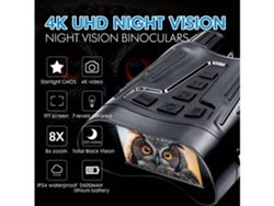 Gafas de visión nocturna, gafas infrarrojas, binoculares de visión nocturna 4K, telescopio de visión nocturna con zoom digital de 8x, binoculares Gusshious de pantalla grande HD.