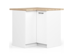 Armario de cocina AKORD S90 esquinero con encimera OLIWIA Blanco 90 cm 2 puertas Blanco mate 2 estantes 90x46x85 cm AKORD FURNITURE FACTORY