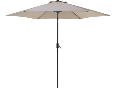 Sombrilla de jardín de poliéster beige/gris 270 cm BELIANI Varese