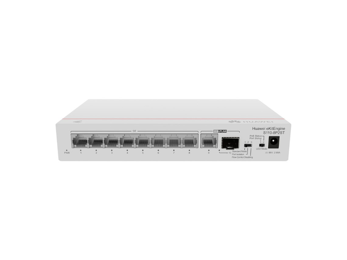 Conmutador PoE Gigabit de 8 puertos Huawei Ekit S110 serie S110 8p2st 98012269