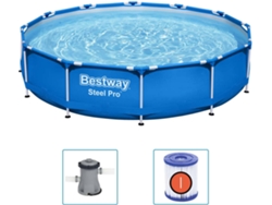 Piscina con Estructura BESTWAY (Azul - Acero - 366x76 cm)