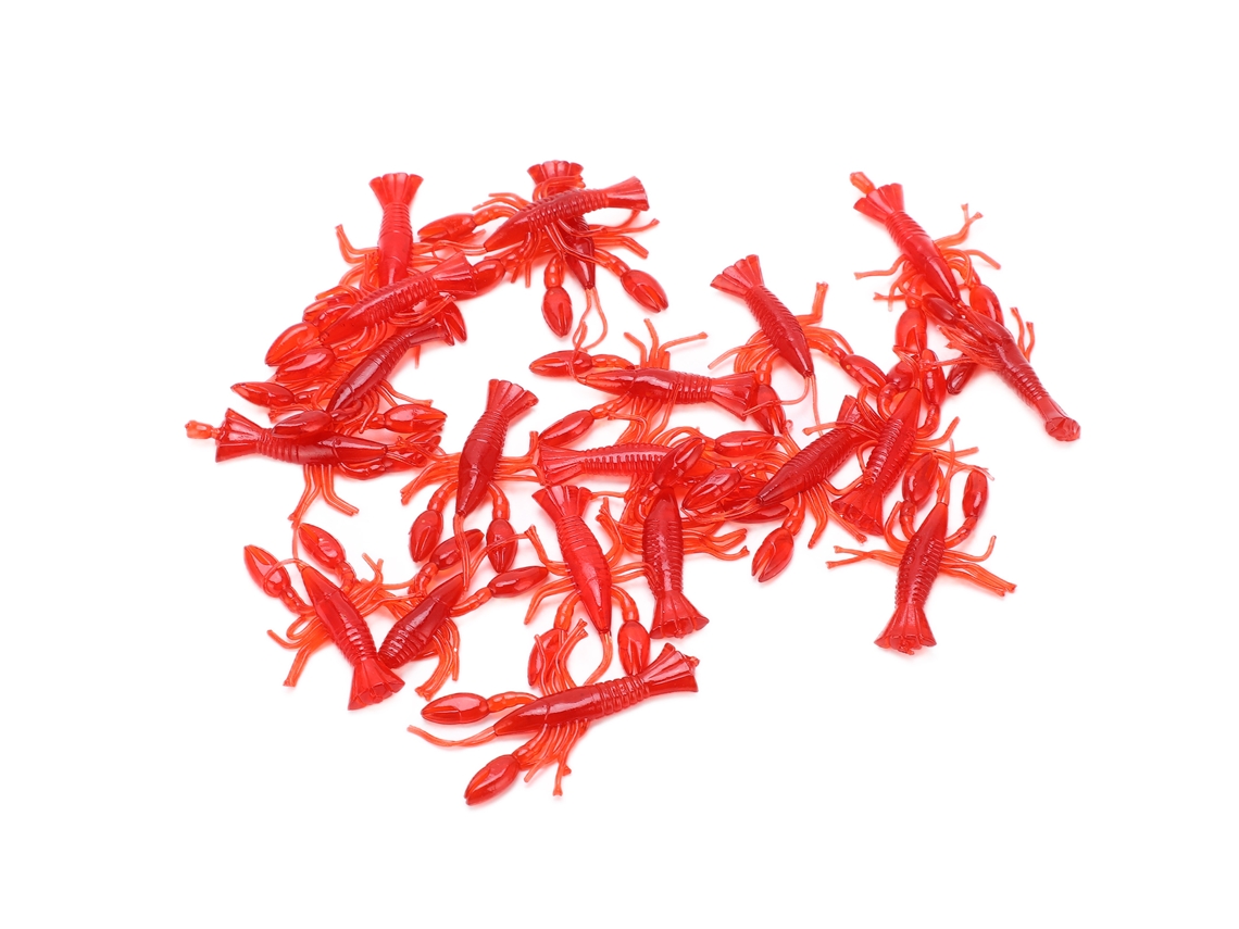 Danu26-señuelo De Camarón Glow Luminoso Suave Duradero Silicona Realista Para Pesca Bait Rojo