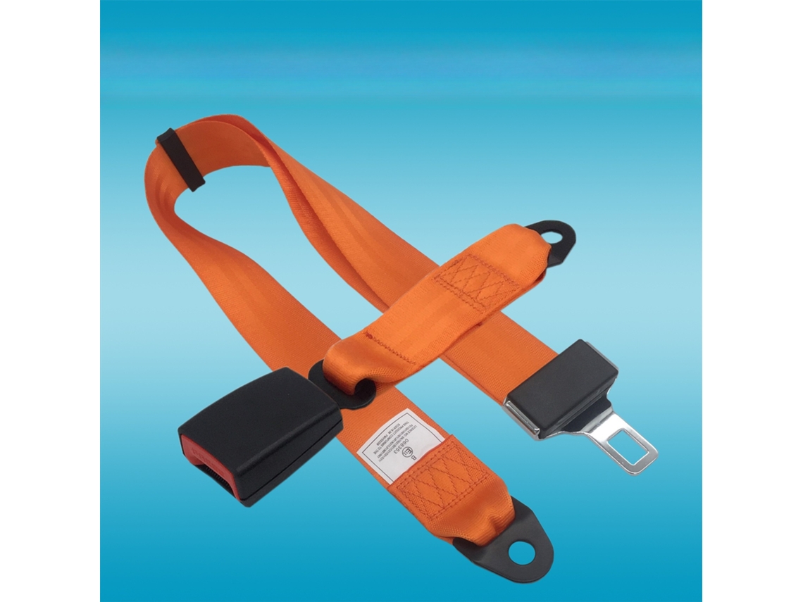 Cinturón de seguridad universal ajustable de 2 puntos para sillas de ruedas, camillas, ambulancias, autobuses, naranja, HEXINYIGJLY