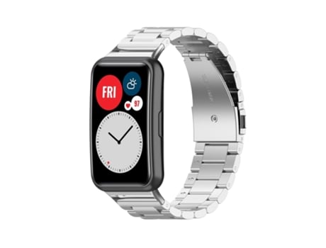 Correa de reloj inteligente para Huawei Watch Fit Edición especial de acero inoxidable de tres tensiones (plateado)