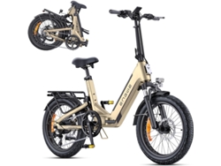Bicicleta eléctrica plegable Engwe L20 3.0 Boost 48v 13.5ah, autonomía de hasta 135 km, tiempo de carga de 2 horas, sensor de par y frenos hidráulicos.