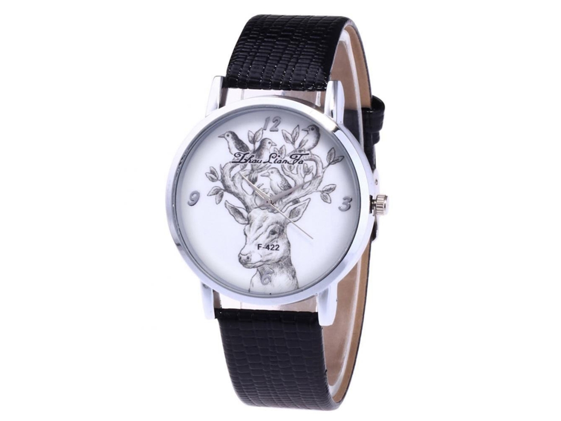 Reloj Analógico De Cuarzo Con Correa Ajustable De Pu Y Esfera Redonda Sencilla - Estilo Casual (rojo)