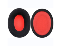 Compatible con las almohadillas HyperX Kingston Cloud Silver II, negras con malla roja y tejido de terciopelo.