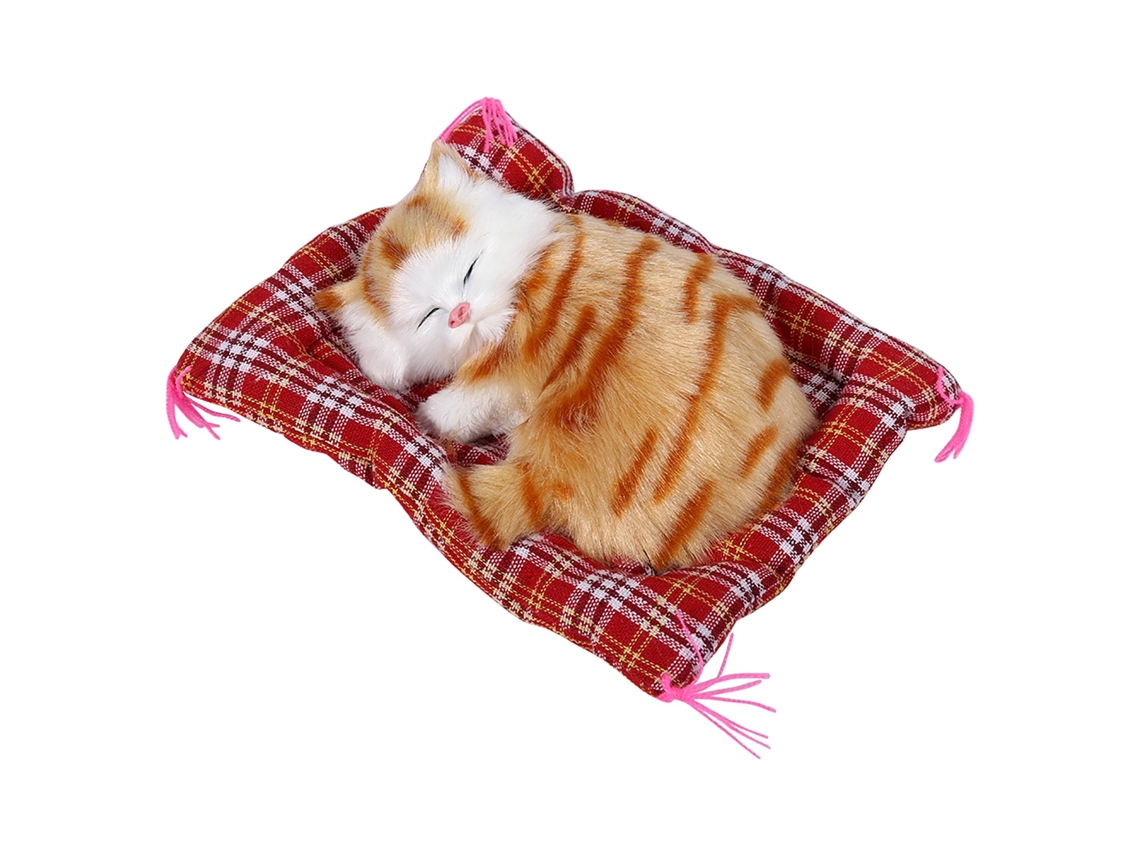 Adorable Gatito De Peluche Con Sonido Simulado, Amarillo, Ideal Como Regalo De Navidad.