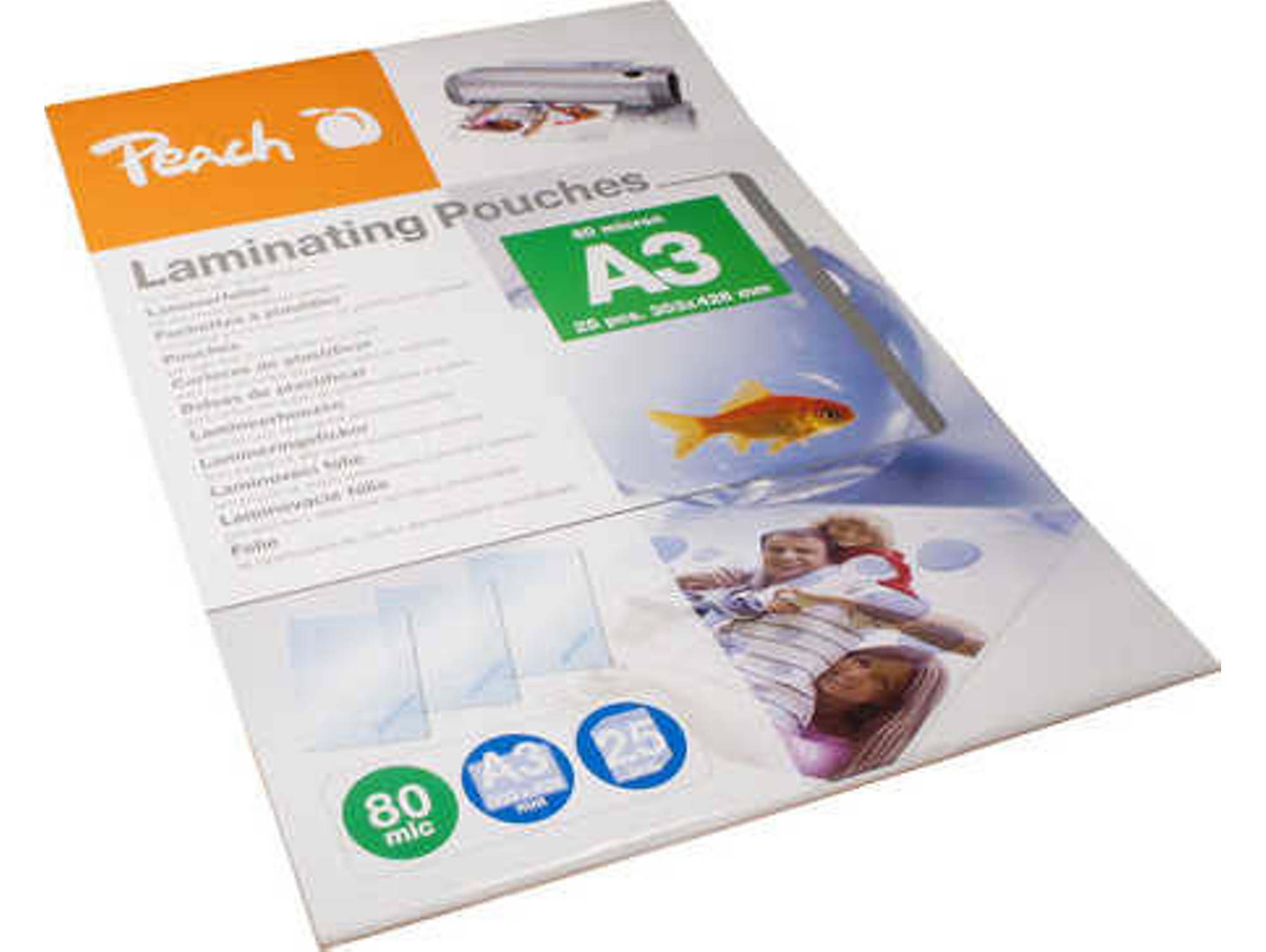 Fundas de Plastificar PEACH 510418 Transparente (25 un - A3)