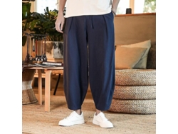 2026-pantalones De Algodón Y Lino Sueltos Para Hombres Japoneses Talla M A 5xl Cierre Con Cordón