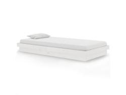 Maison Exclusive - Estructura De Cama Sin Colchón Madera Maciza Blanco 100x200 Cm