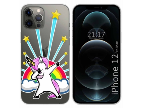 Carcasa iPhone 12 Pro Max (6.7) TUMUNDOSMARTPHONE Dibujos Transparente Multicolor