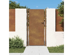 Puerta de jardín de acero corten de 105 x 205 cm WSD667111 Lovely House