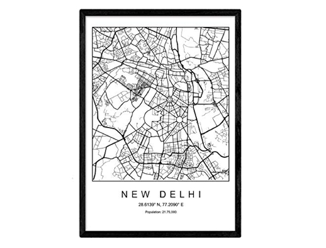 Lámina NACNIC Mapa New delhi (A3)