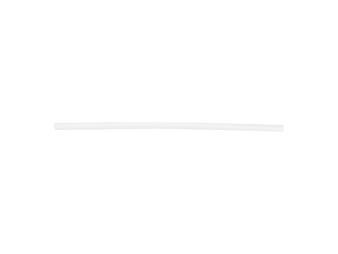 Barra redonda de PTFE branca resistente à corrosão, 15 x 500 mm