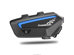 Auriculares para casco de motocicleta, walkie talkie con red de malla y un botón, Bluetooth.