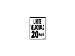 Señal de límite de velocidad 20 km/h, 30 x 40 cm
