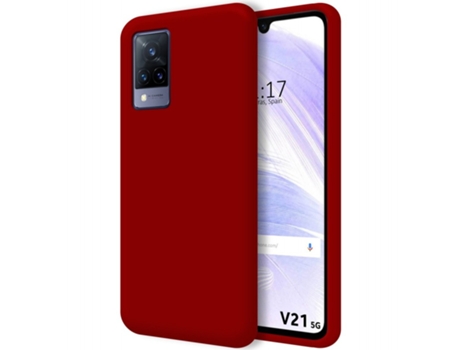 Carcasa Vivo V21 5G TUMUNDOSMARTPHONE Silicona Líquida Rojo