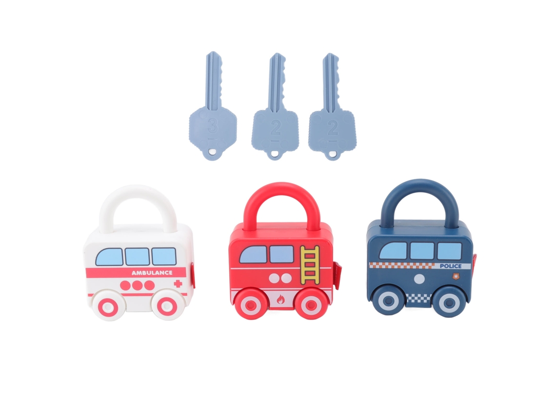 Candados Educativos Para Niños Con Llaves En Forma De Coche - Juguete Para El Desarrollo De La Motricidad Fina - Regalo