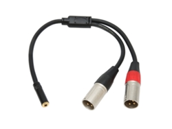 Cable De Micrófono Estéreo Profesional Balanceado Con Conectores Xlr Macho A Conector De 3,5 Mm Hembra, 30 Cm (1 Pie).
