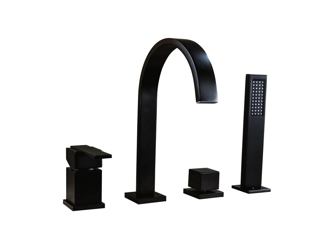 Grifería De Baño 100 Latón Negro 0089 Colección Alphée
