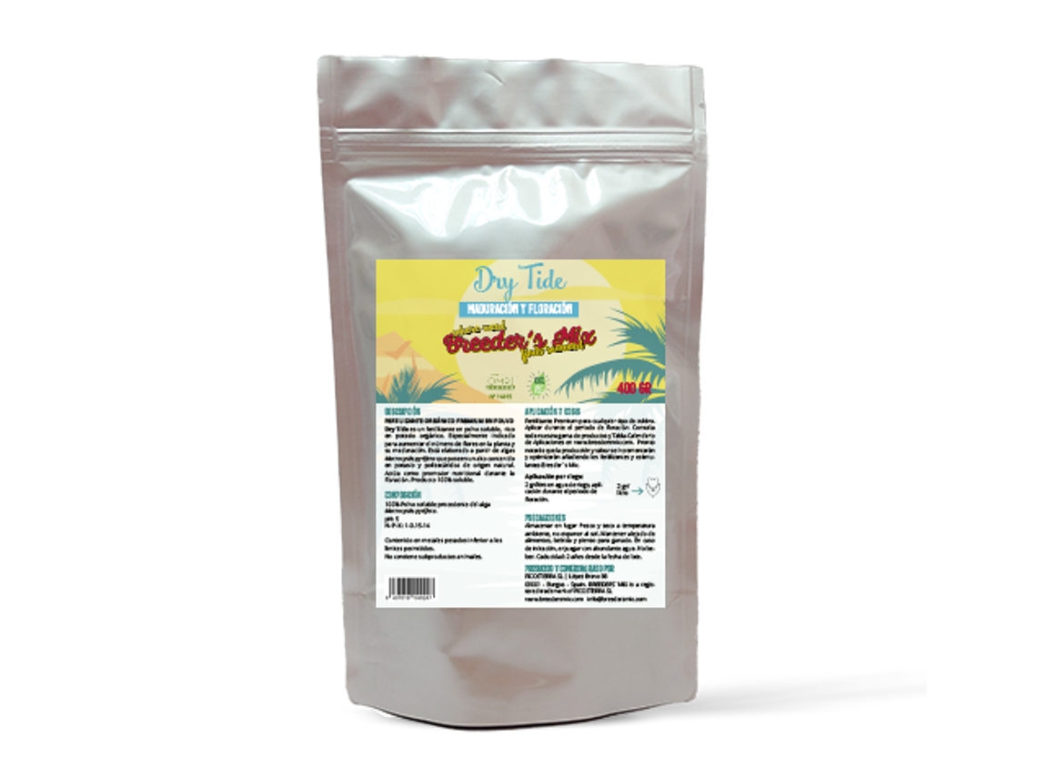 Fertilizante Orgánico Dry Tide Fertilizante Para Floración Bolsa 250 Grs BREEDER´S MIX