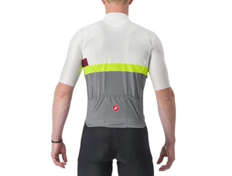 Jerseys CASTELLI Jersey Manga Curta A Blocco Branco M Homem