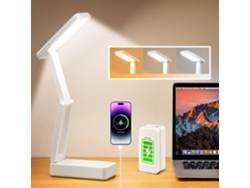 Lámpara Mesa Inalámbrica Recargable 6000 Mah, Luz 3 Colores, Temporizador Usb