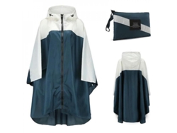2026-impermeable Portátil Para Adultos Con Capucha Y Mangas Impermeable Ligero Reutilizable Kqk Blanco Azul