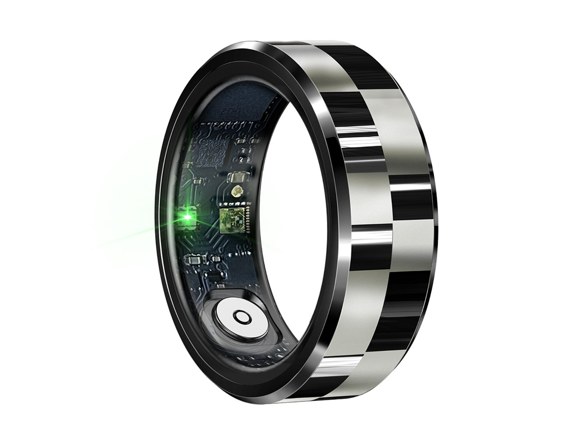 Anillo inteligente R9 para cargar, medir el oxígeno en sangre, monitorizar el sueño y la frecuencia cardíaca, modo deportivo, color negro para hombre.