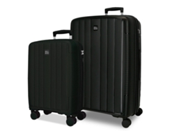 Juego de maletas de carretera enrollables Acadia negras (45x65x25cm, 73l)