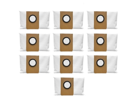 Pacote com 10 sacos de pó a vácuo para peças de robô ecovacs deebot x1 omni turbo
