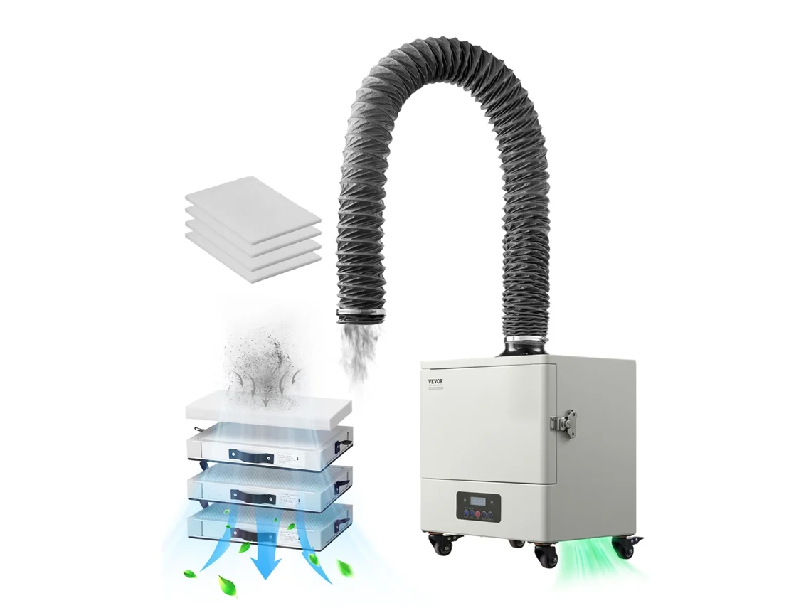 Extractor de humos de soldadura sin escobillas Vevor de 280 W con filtros de 4 etapas