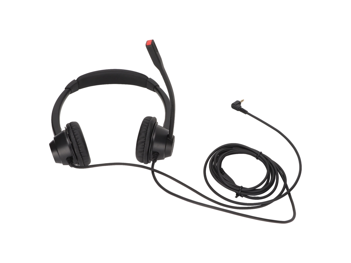 Fone De Ouvido Biaural De Escritório 2.5mm Com Microfone Anti-ruído Para Vendas Hospitais Bancos