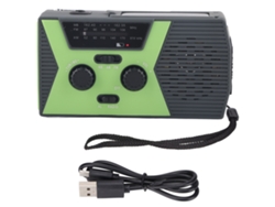 Radio De Emergencia Con Manivela Y Energía Solar. Linterna Noaa Sos De 2000 Mah Para Acampada Y Supervivencia.