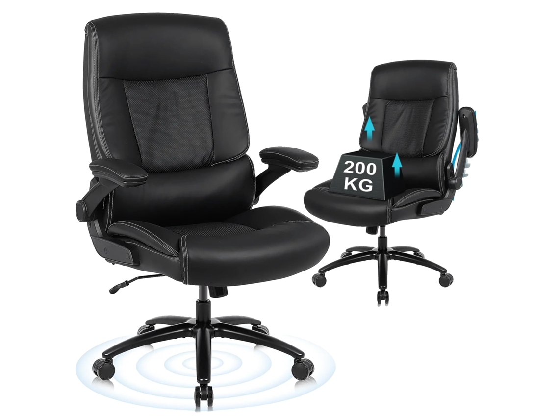 Silla de oficina, diseño ergonómico, soporte resistente, color negro OEM