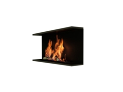 Chimenea de bioetanol de tres caras empotrada cm 120 IZZAK Quemador Onda 65cm / Capacidad 4,4L OUTINFIRE
