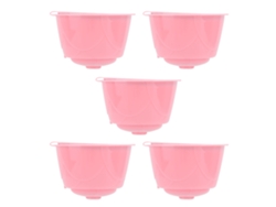 5 Piezas Cápsulas Reutilizables Café Para Máquina Dolce Gusto Rosa