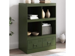 Aparador De Acero Verde Oliva 67x39x95 Cm