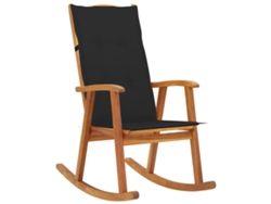 Mecedora con cojines de madera maciza de acacia Dkd Home Decor