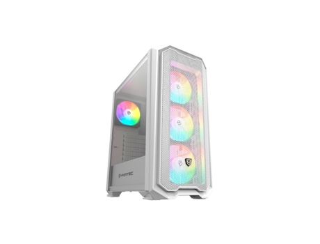 Caja PC NFORTEC Krater RGB Blanco