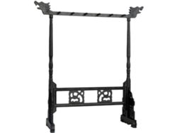 Porte-pinceaux En Wengé À 12 Broches De Calligraphie Chinoise Japonaise Sumi Sculpté Cadeau Du