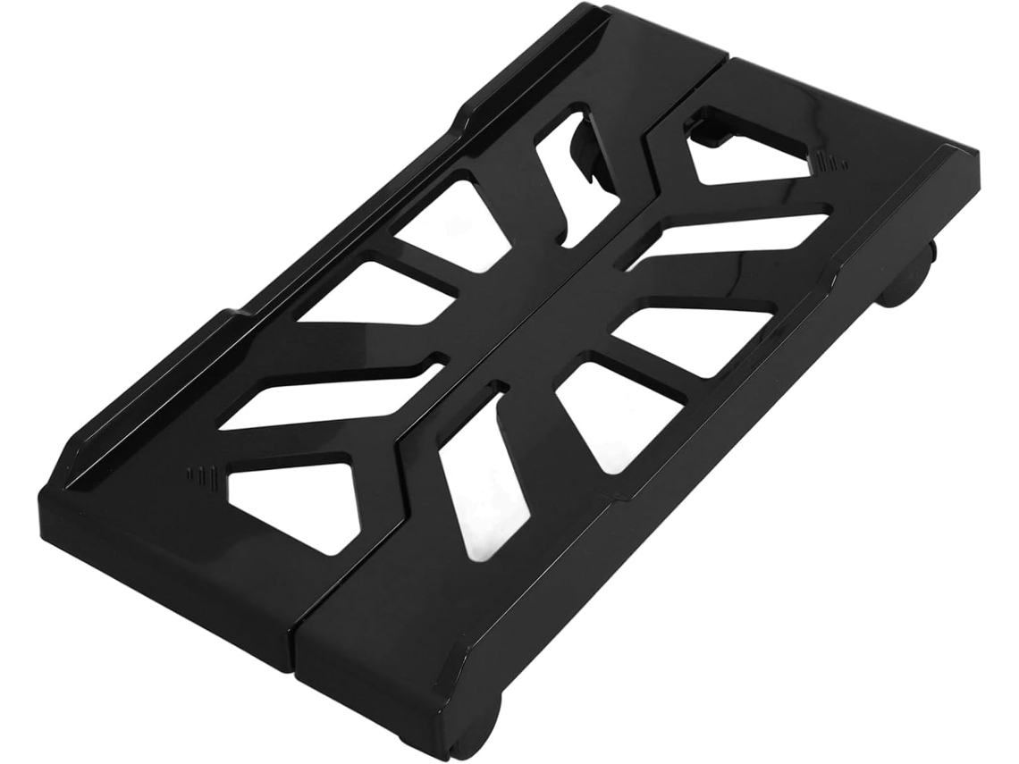Soporte Para Torre De Pc De Abs Negro Con Ruedas Y Acceso Para Refrigeración.