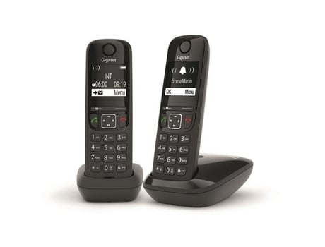 Teléfono As690Duonoir Inalámbrico Dect Duo Negro