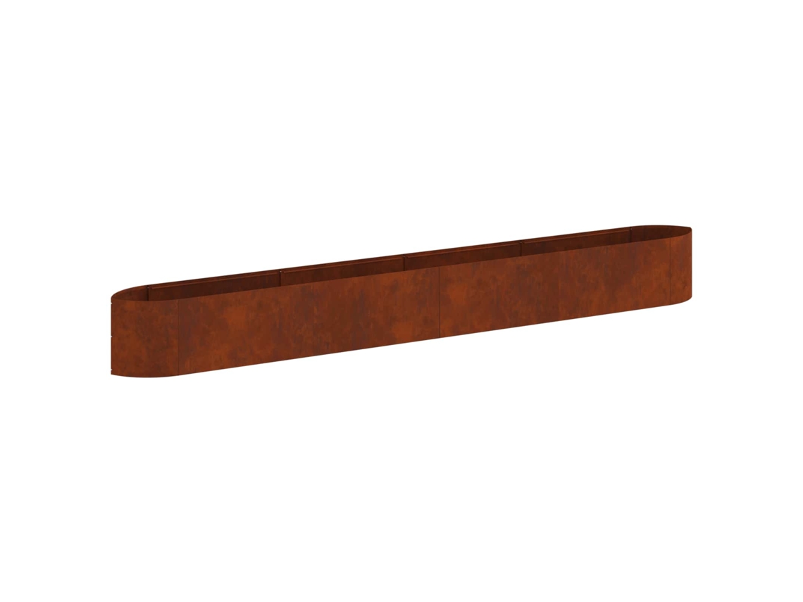 Vidaxl Cama De Jardín Elevada Acero Oxidado 380 X 40 X 40 Cm Acero